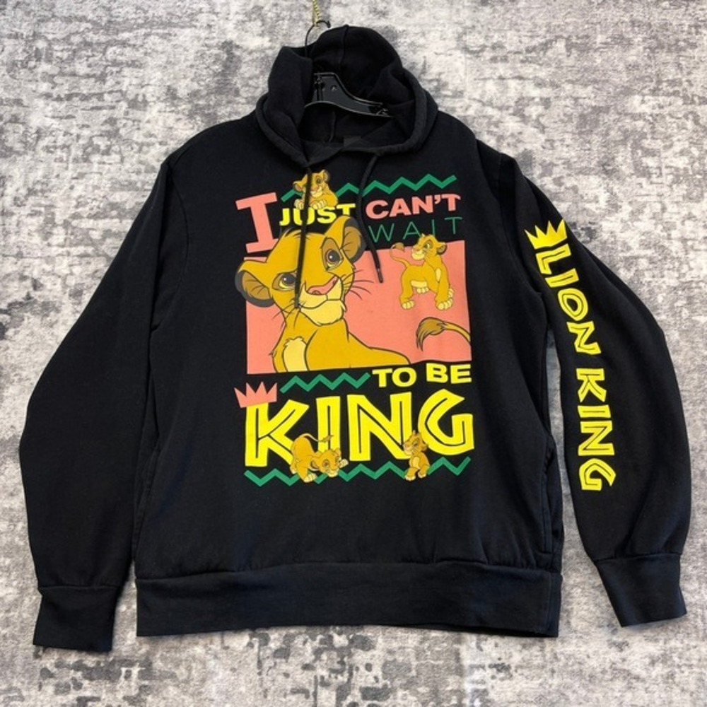 Disney Villains‎ Hoodie Men's M Black Maleficent Ursula Cruella Graphic Pullover